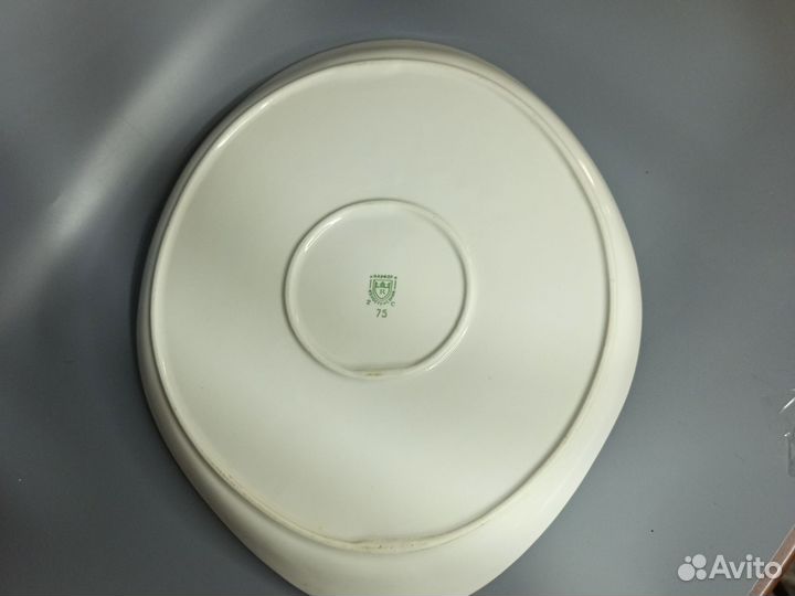 Блюдо фарфор винтаж СССР