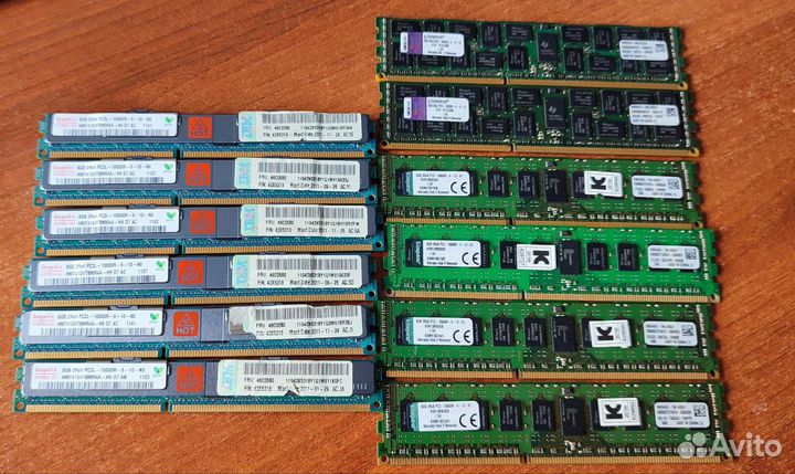 Серверная оперативная память ddr3 8 гб (12 шт)