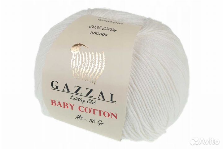 Пряжа Gazzal Baby Cotton (Газзал Беби Коттон)