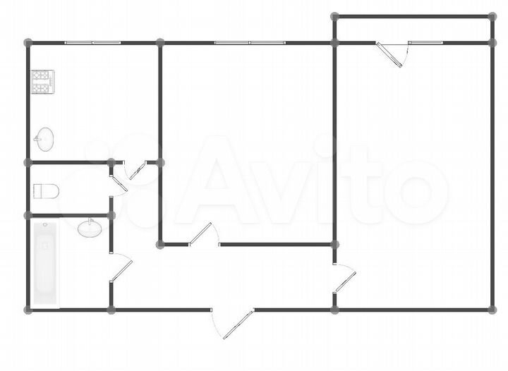 2-к. квартира, 52,4 м², 3/9 эт.