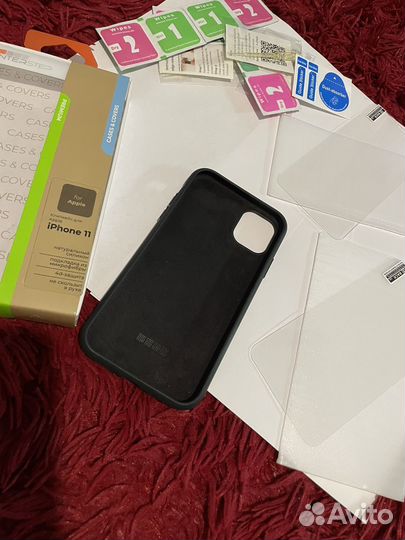 Чехол, стекло на iPhone 11