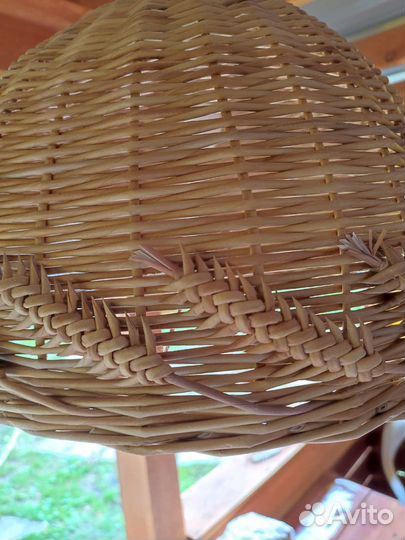 Абажур плетеный из эко-лозы