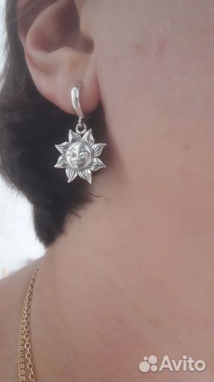 Серебряные серьги висюльки