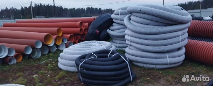 Труба в канаву,на заезд,дренажная,геотекстиль