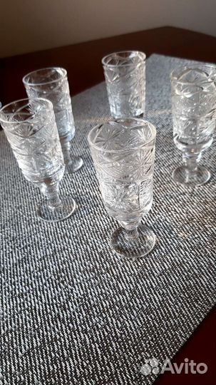 Хрусталь стаканы, рюмки, салатницы