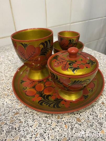 Набор столовой посуды Хохлома