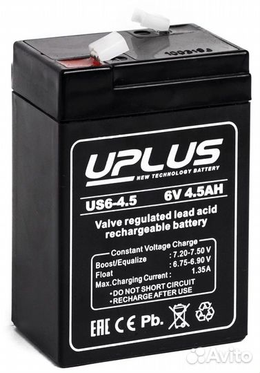 Аккумулятор AGM uplus US6-4,5