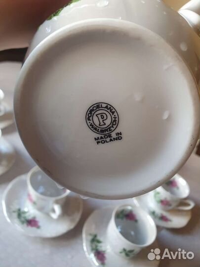 Набор кофейный Porcelana, сервиз СССР, фарфоровый