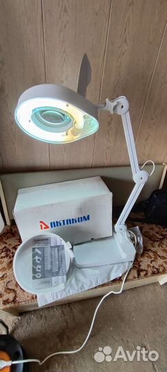 Лампа лупа атр-5082настольная бестеневая кольцевая