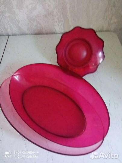 Блюдо и конфетница Таппервер б. у