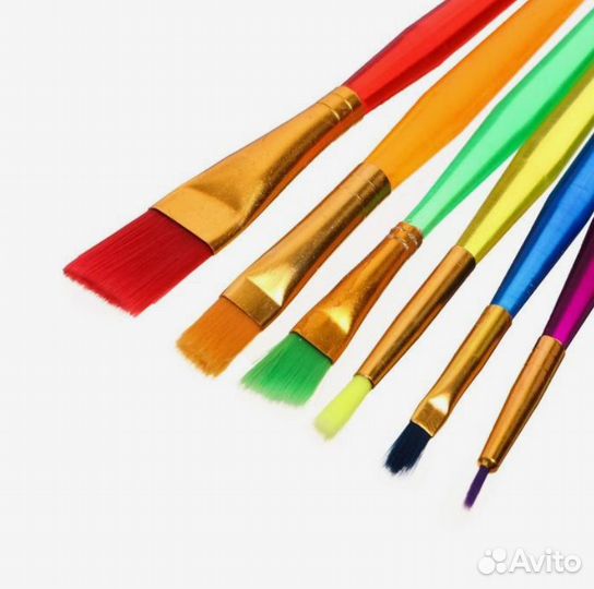 Набор кистей Радуга 6 штук