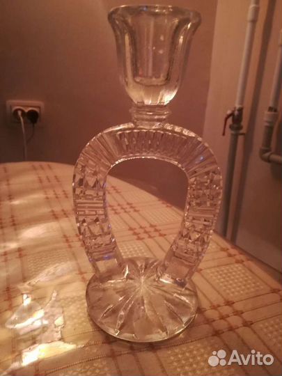 Подсвечник хрустальные подкова