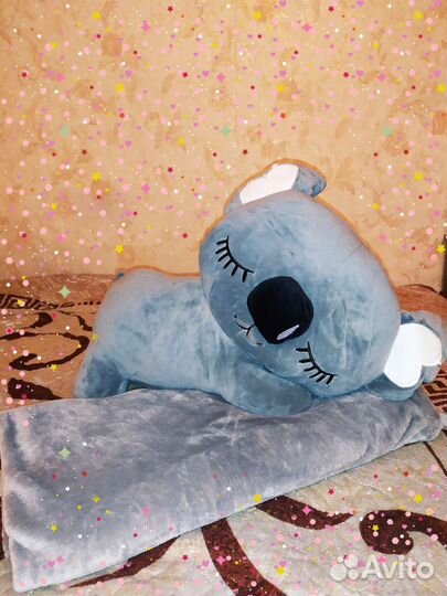 Плед, большая игрушка-подушка, подарок 3 в 1