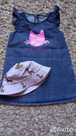 Джинсовый сарафан для девочки 104