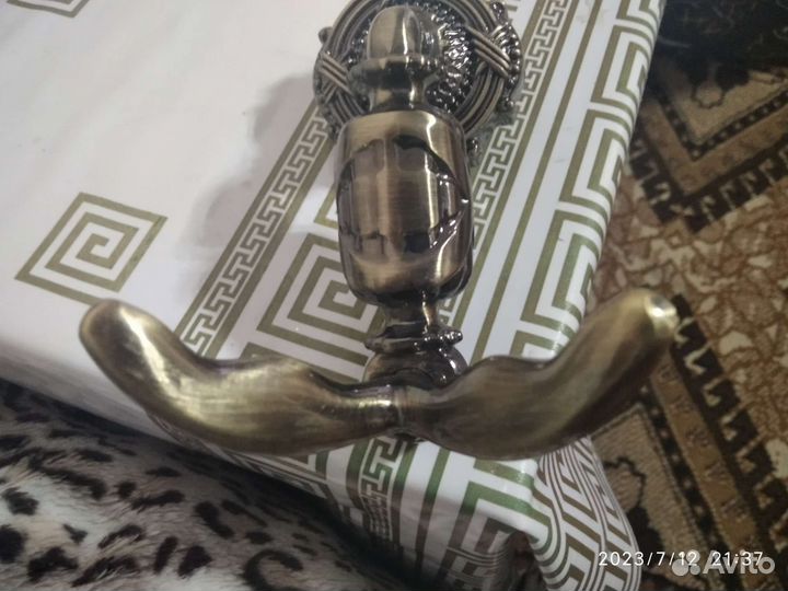 Вешалка, настенная, бронзовый Италия