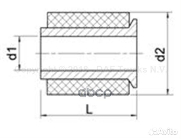 Сайлентблок кабины d20 D90 l54 L70 2Xmin2 DAF