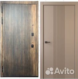 Дверь входная металлическая двухпанельная