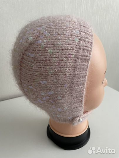 Чепчик вязанный женский