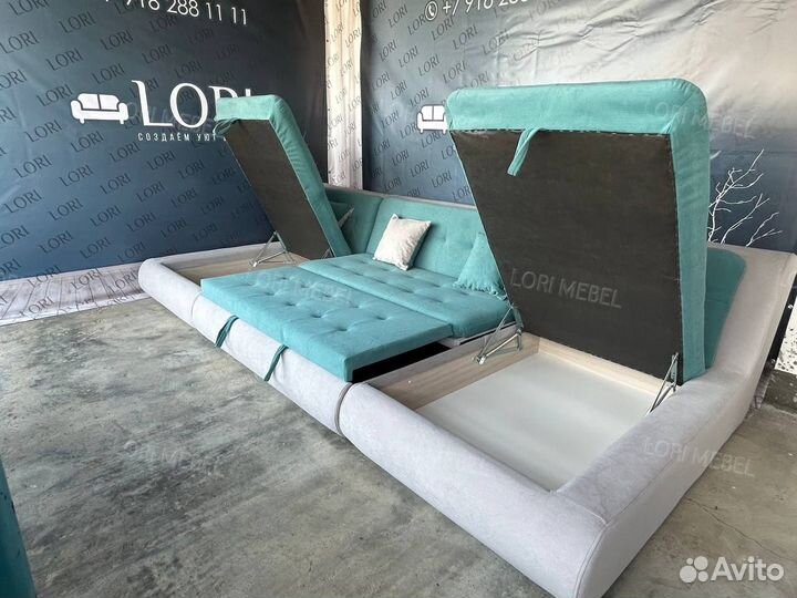 Диван Валенсия с пуфом