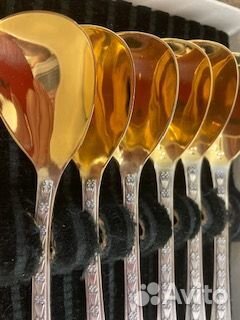 Новые непольз.серебряные позолоченные ложки СССР