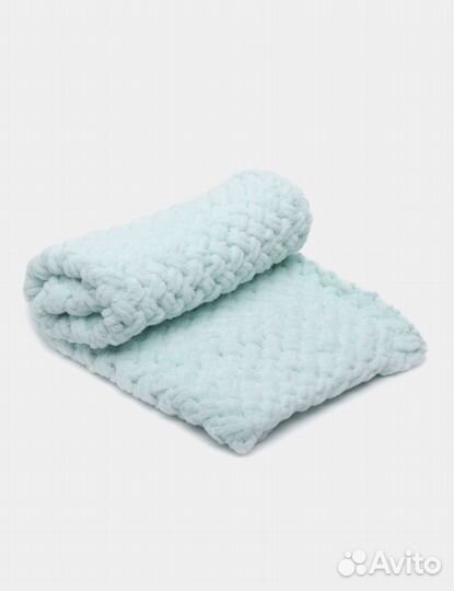 Плед детский вязаный ручная работа плюшевый