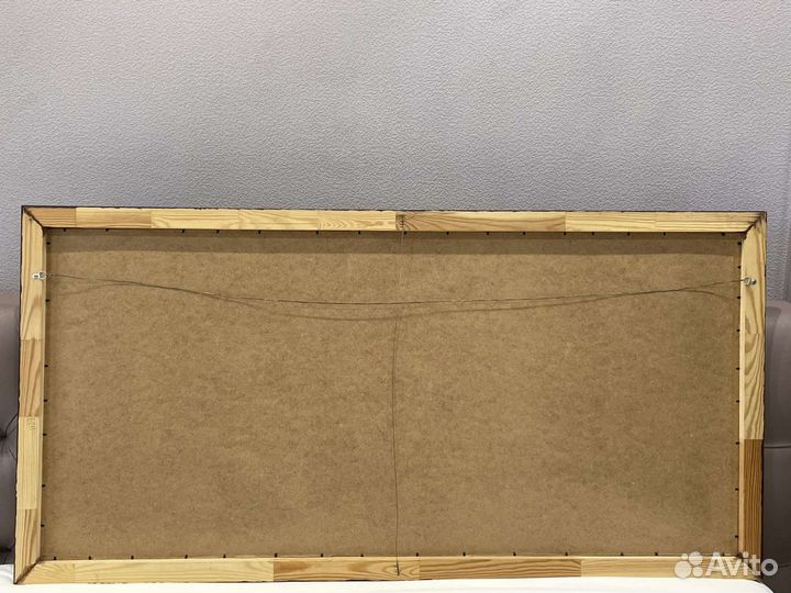 Шикарная картина маслом на холсте в раме 156х79см