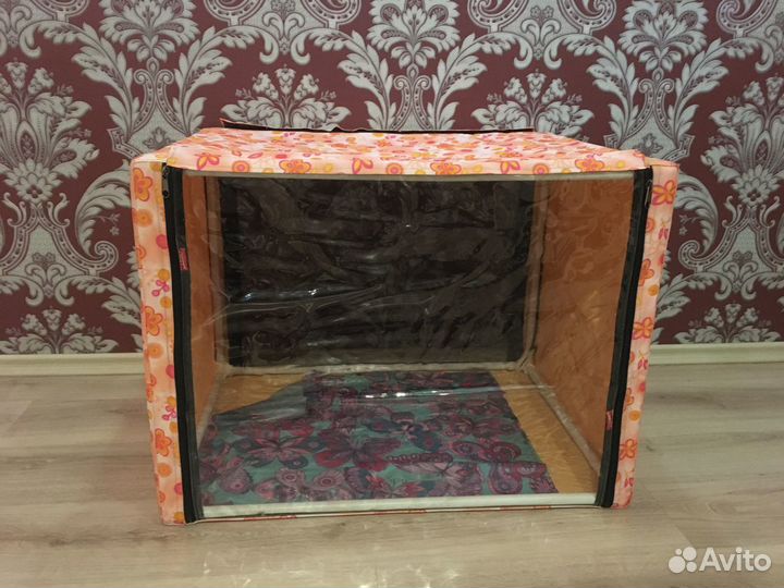 Клетка выставочная разборная с чехлом 75х55х55см