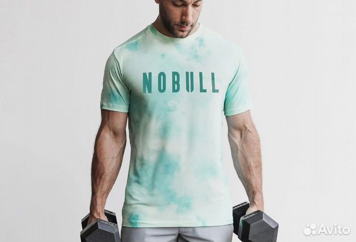 Футболка Nobull для Cossfit (зеленая в пятнах)