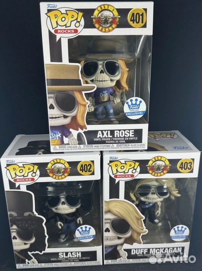 Funko pop Rocks Guns n Roses (exc) (лот 3 фигурки)