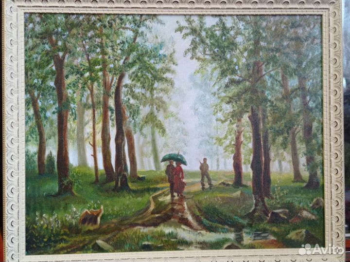 Дождь в сосновом лесу