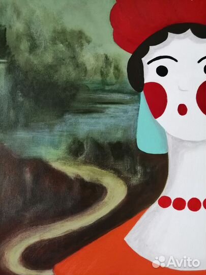 Картина Вятская Джоконда / Дымковская игрушка