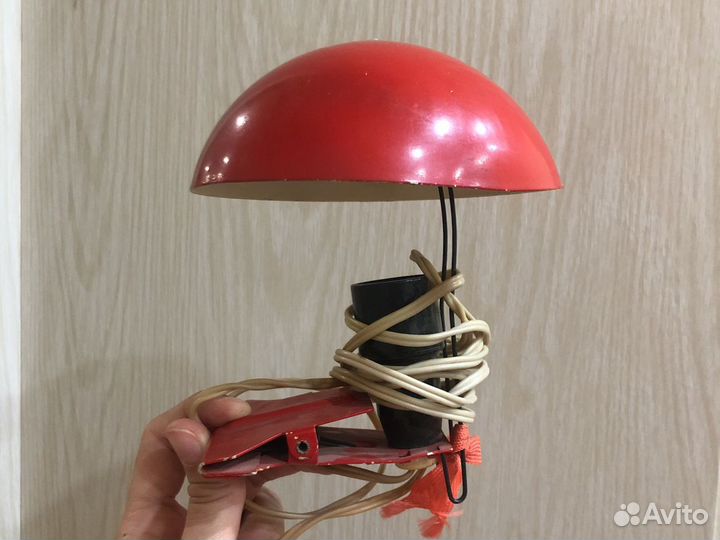 Лампа фонарь настольная советская СССР на прищепке