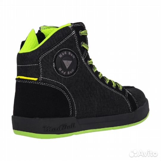 Мотокеды MadBull Sneakers Black Neon Green NN