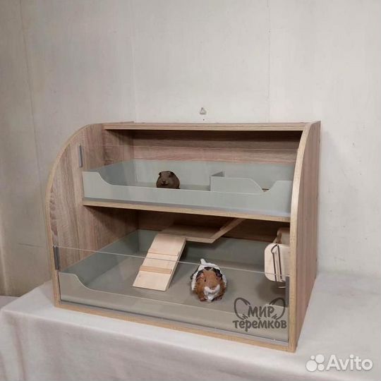 Клетка для морских свинок 80х50х60 см,сонома,круг1