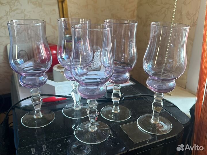 Фужеры цветное стекло СССР