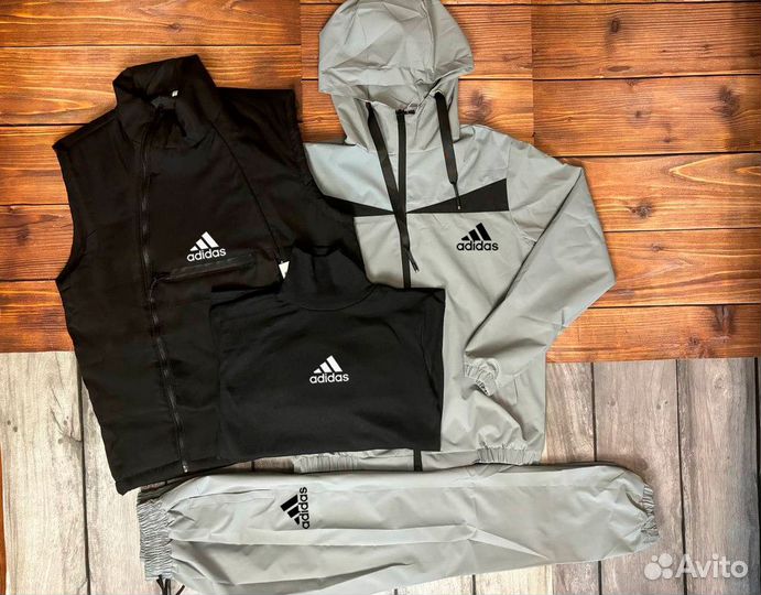 Костюм плащевый из 4-вещей Adidas