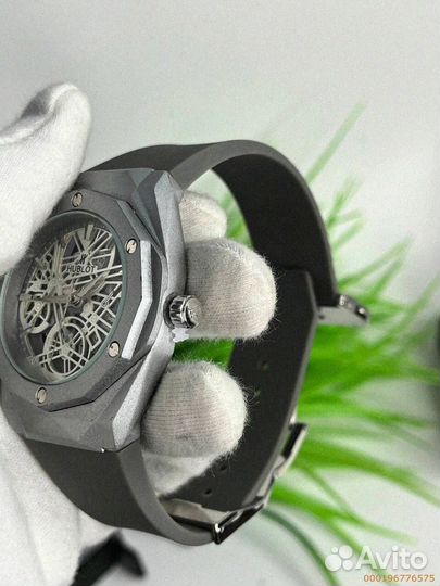 Часы наручные Hublot WHB3 серебро (Арт.83948)