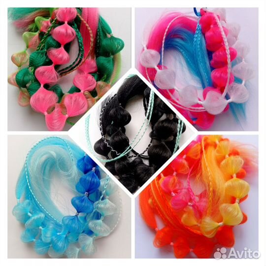 Украшения для волос из канекалона