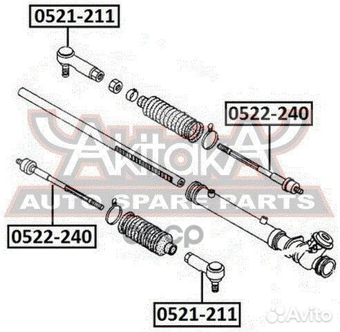 Наконечник рулевой 0521-211 asva