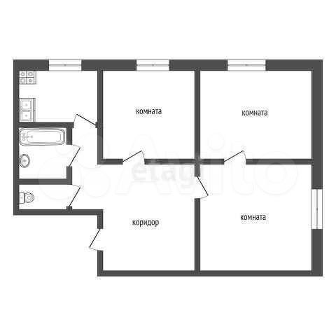 3-к. квартира, 50,2 м², 1/5 эт.