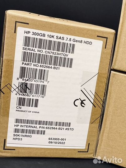 Новые жесткие диски HP 300 Gb 10K Gen8 652564-B21