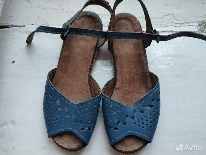 Сандалии СССР, 36-37 размер, кожа, винтаж