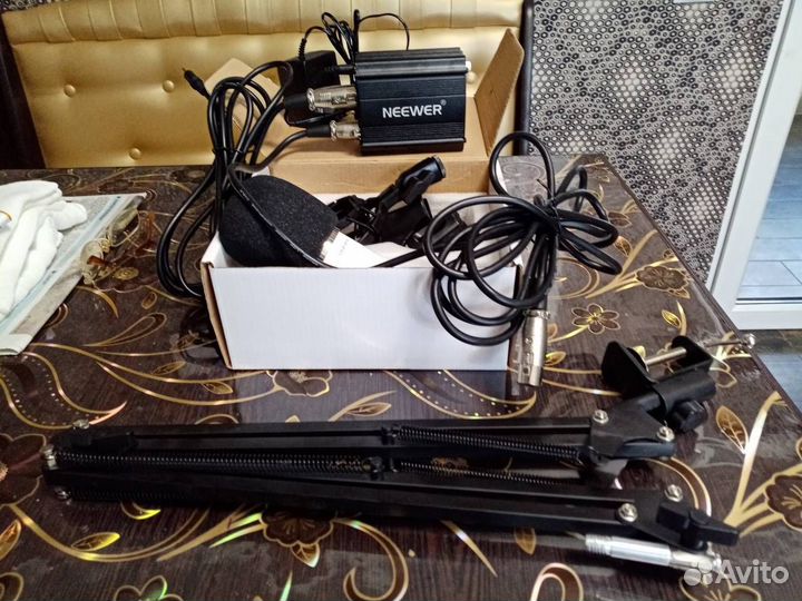 Микрофон вм 800+фантомное питание+