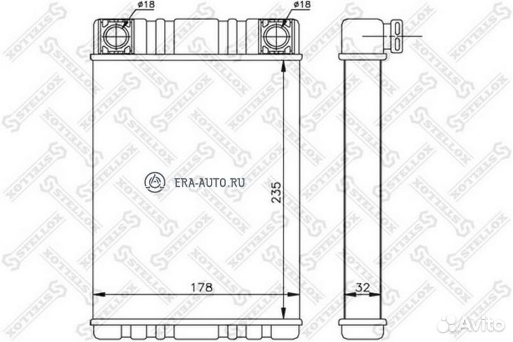 Stellox 1035144SX радиатор печки\ MB W203/C209/W463/R230 00