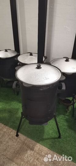 Печь под казан с зольником 2мм усиленная
