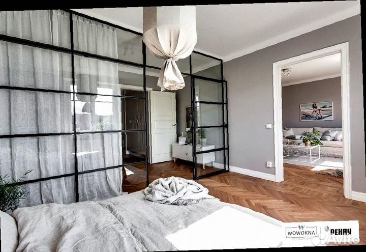 Межкомнатная перегородка для зонирования двери