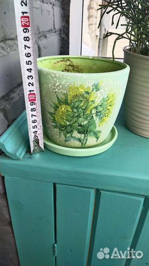 Керамический цветочный горшок