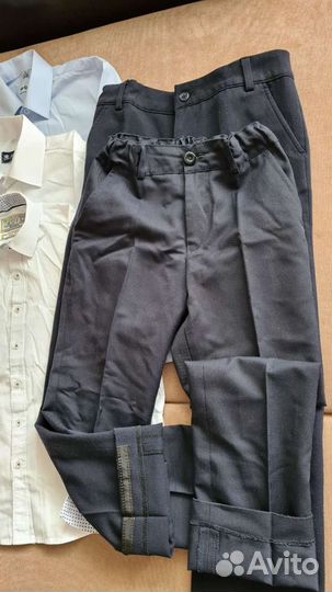 Рубашки и брюки школьные р.134-140 на мальчика