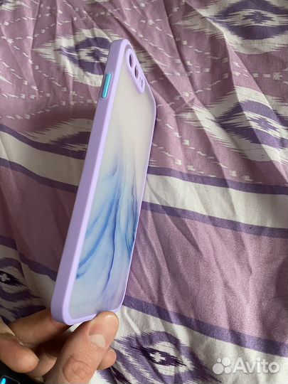 Бампер на iPhone 7 Plus фиолетовый