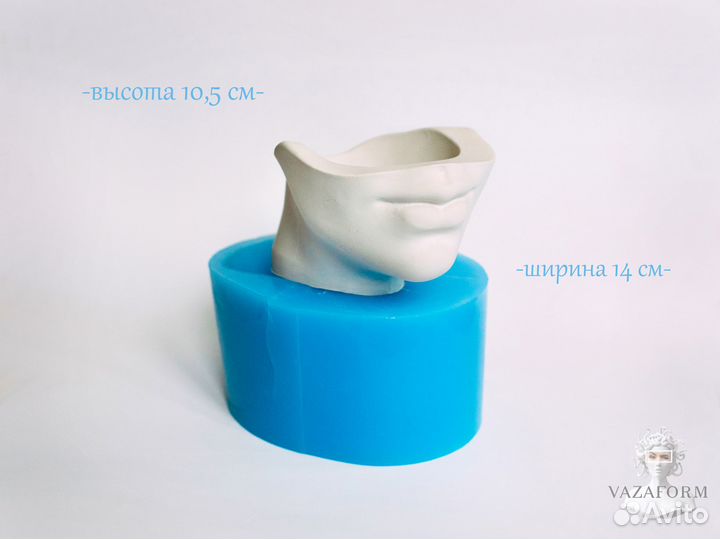 Силиконовая форма для гипса конфетница Лицо